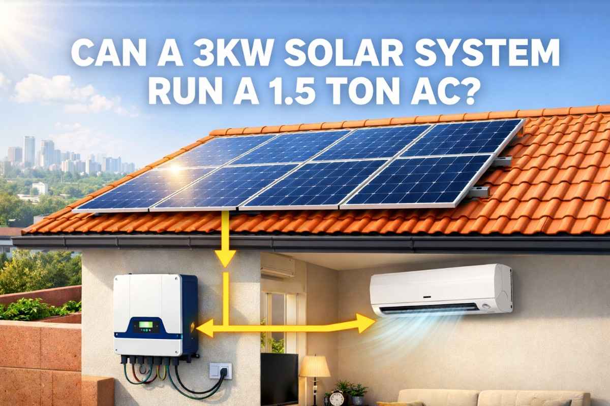 Can a 3kW Solar System Run a 1.5 Ton AC in India? | solarpath