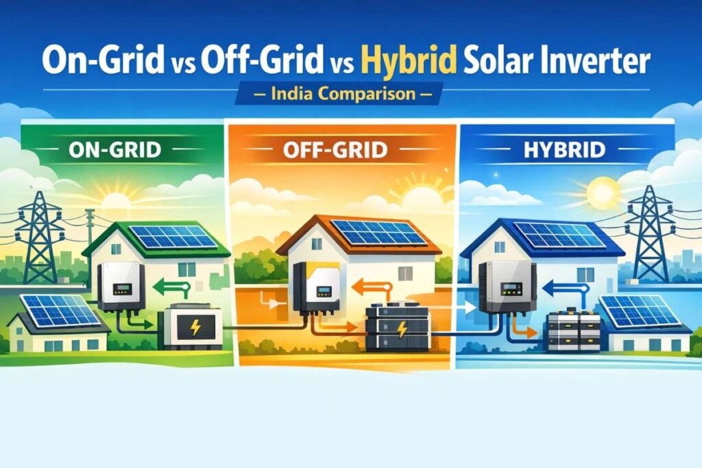 On-Grid vs Off-Grid vs Hybrid Solar Inverter