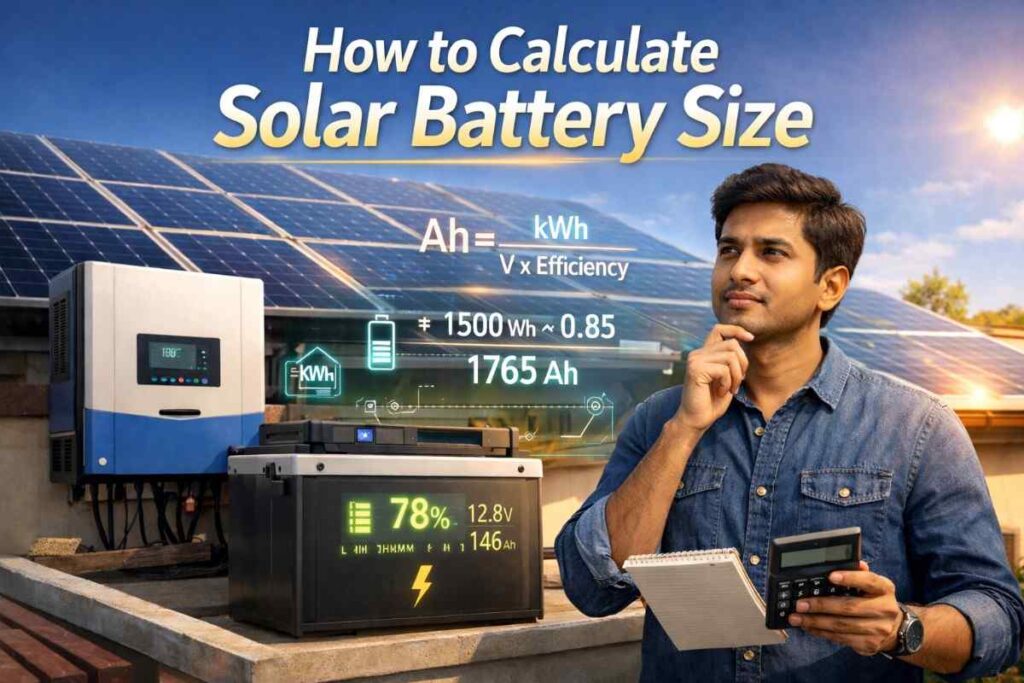 How to calculate solar battery size