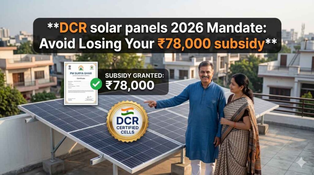 DCR solar panels 2026 mandate