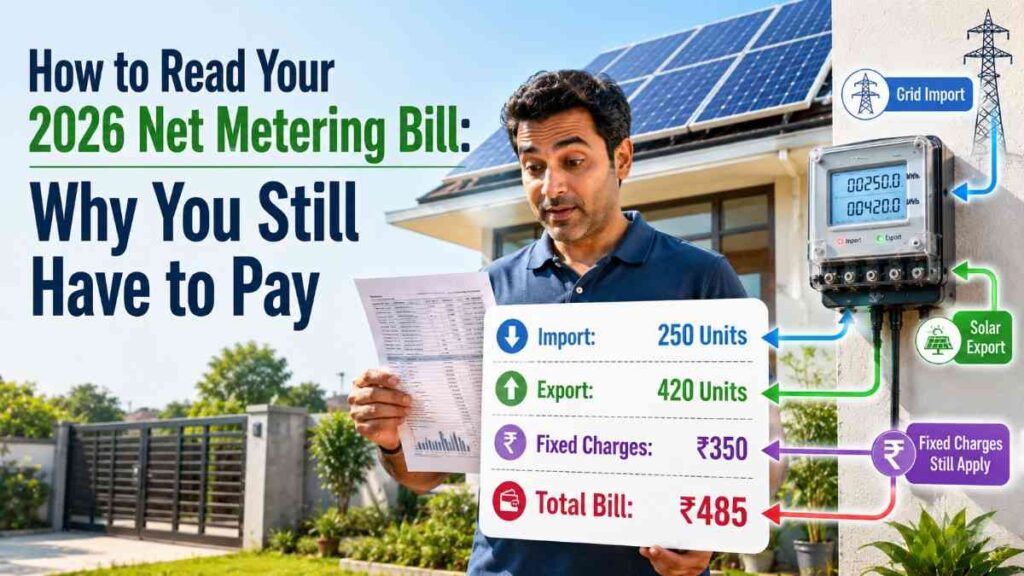 How to read solar Net Metering Bill